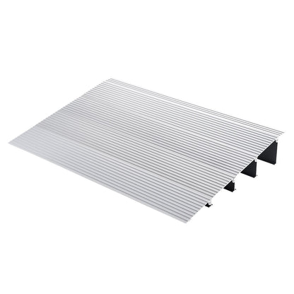 Door Threshold Ramp, 4" Rise, 800 lbs Load Capacity, Wheelchair Door Ramp, Aluminum Threshold Ramp for Doorways, Adjustable Modular Threshold Ramp for Wheelchairs, Scooters, Power Chairs