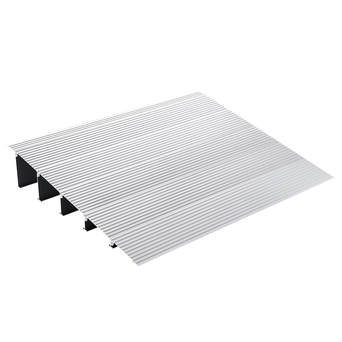 Dörrtröskelramp, 5" stigning, 800 lbs lastkapacitet, dörrramp för rullstolar, tröskelramp i aluminium för dörröppningar, justerbar modulär tröskelramp för rullstolar, skotrar, elstolar