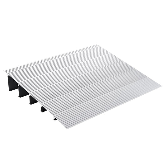 Dörrtröskelramp, 5" stigning, 800 lbs lastkapacitet, dörrramp för rullstolar, tröskelramp i aluminium för dörröppningar, justerbar modulär tröskelramp för rullstolar, skotrar, elstolar