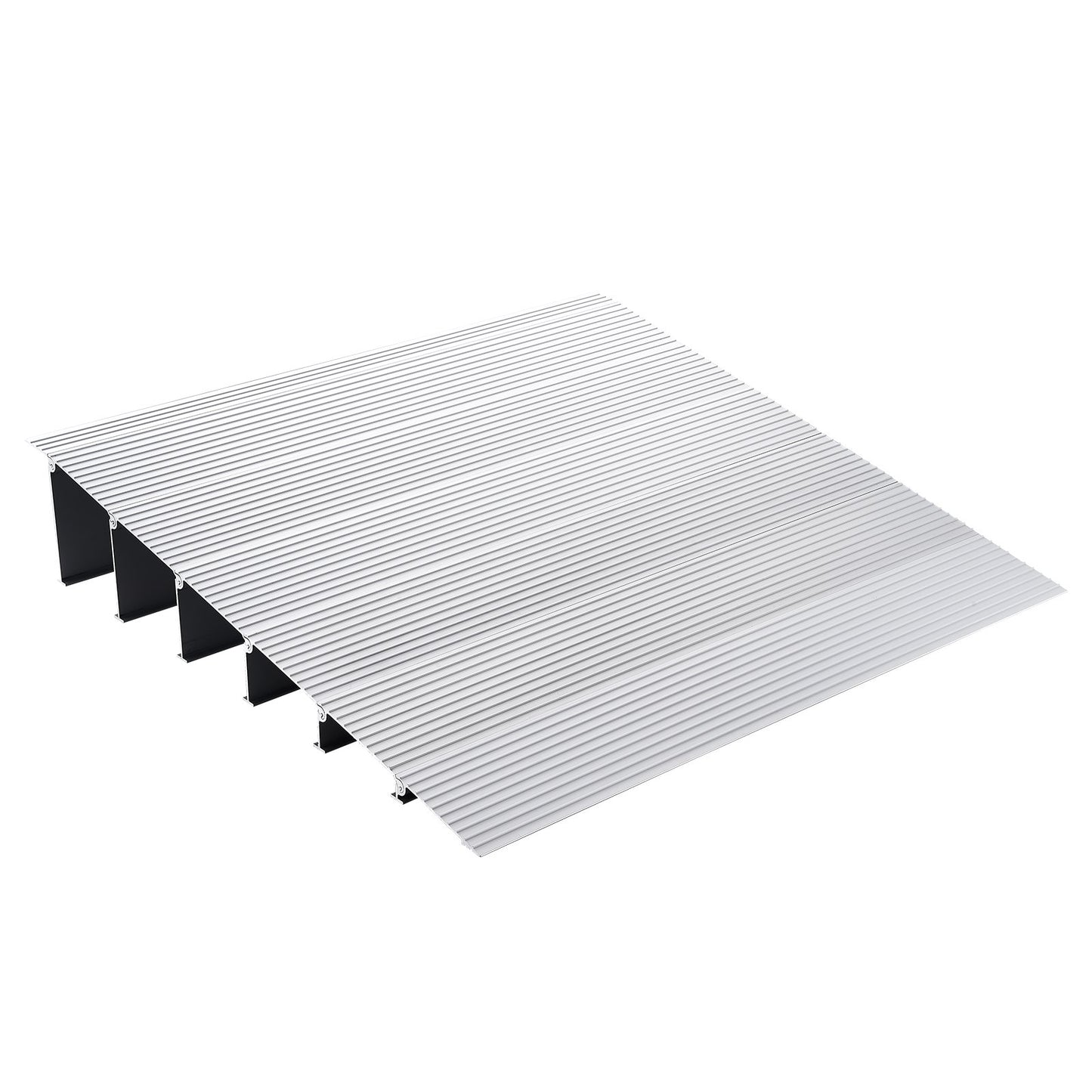 Door Threshold Ramp, 6" Rise, 800 lbs Load Capacity, Wheelchair Door Ramp, Aluminum Threshold Ramp for Doorways, Adjustable Modular Threshold Ramp for Wheelchairs, Scooters, Power Chairs