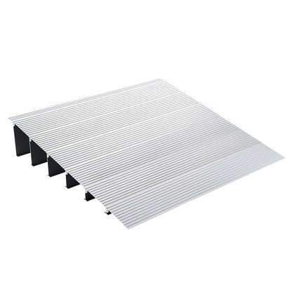 Door Threshold Ramp, 6" Rise, 800 lbs Load Capacity, Wheelchair Door Ramp, Aluminum Threshold Ramp for Doorways, Adjustable Modular Threshold Ramp for Wheelchairs, Scooters, Power Chairs