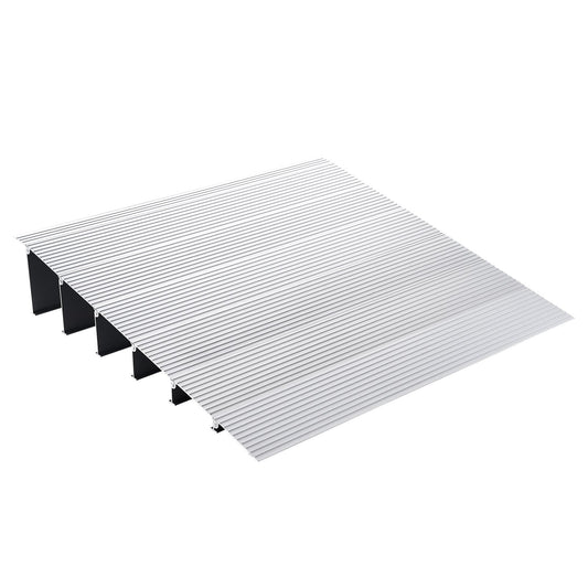 Door Threshold Ramp, 6" Rise, 800 lbs Load Capacity, Wheelchair Door Ramp, Aluminum Threshold Ramp for Doorways, Adjustable Modular Threshold Ramp for Wheelchairs, Scooters, Power Chairs