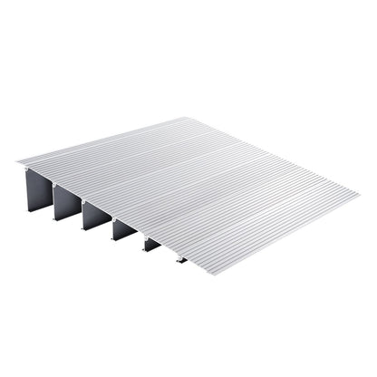 Door Threshold Ramp, 6" Rise, 800 lbs Load Capacity, Wheelchair Door Ramp, Aluminum Threshold Ramp for Doorways, Adjustable Modular Threshold Ramp for Wheelchairs, Scooters, Power Chairs