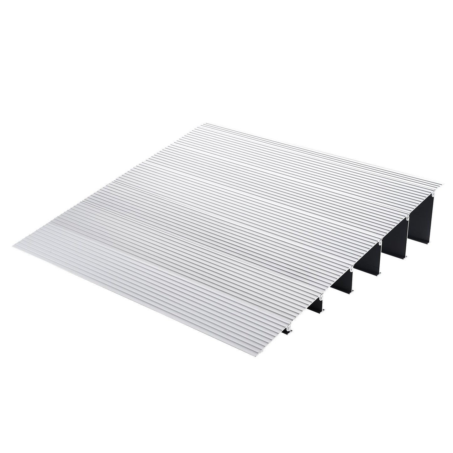 Door Threshold Ramp, 6" Rise, 800 lbs Load Capacity, Wheelchair Door Ramp, Aluminum Threshold Ramp for Doorways, Adjustable Modular Threshold Ramp for Wheelchairs, Scooters, Power Chairs