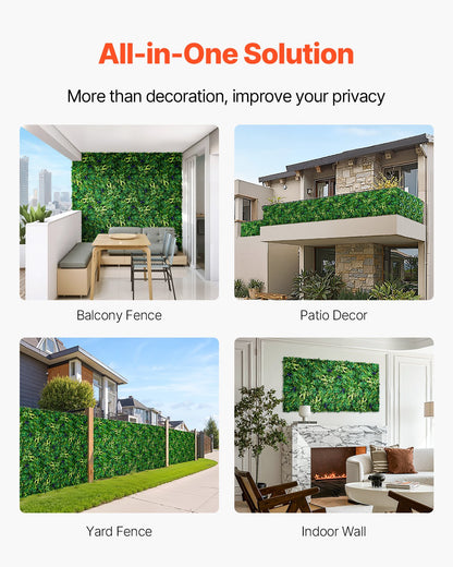 Artificial Grass Wall Panels 12 Pcs 20 x 20 Inch 3D Greenery for Interior Decoration