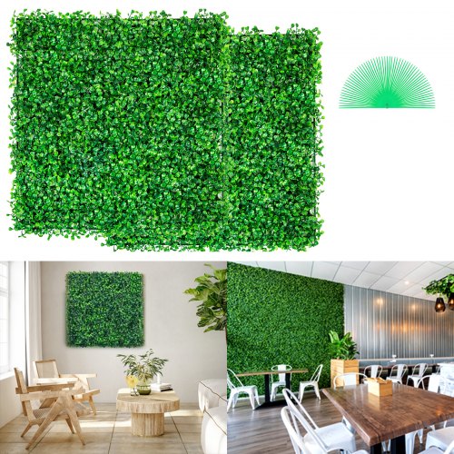 Artificial Boxwood Panel 12pcs 10" X 10" Grass Hedge Wall Mat for Fence | EU