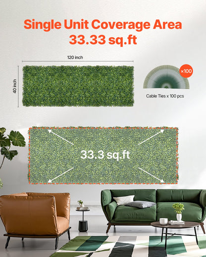 Konstgräs väggpaneler 40 x 120 i Milano gräsgrönska för inredning