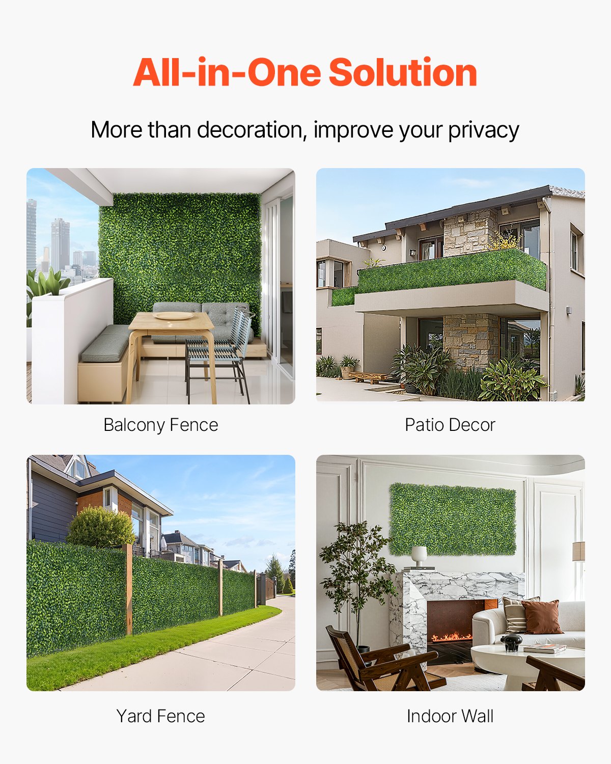 Artificial Grass Wall Panels 60 x 120 Inch Milan Grass Greenery for Interior Decoration