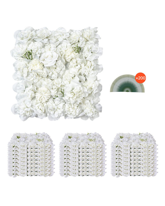 3D Flower Wall Panel 24 ST 15 x 15 tum konstgjord blommig bakgrund för bröllop