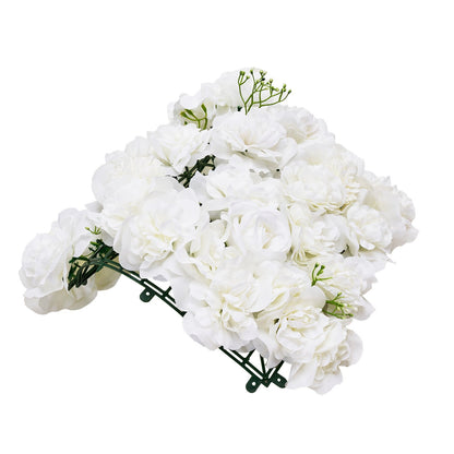 3D Flower Wall Panel 24 PCS 15 x 15 inch Artificial Floral Backdrop for Wedding