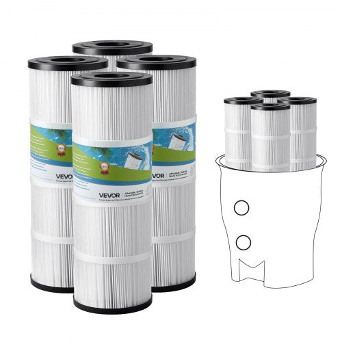 4 x 80 sqm hot tub filter cartridge compatible with Pentair CCP320