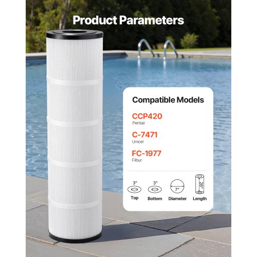 4 x 105 sq m hot tub filter cartridge compatible with Pentair CCP420