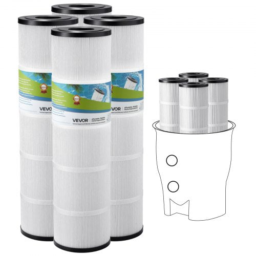 4 x 105 sq m hot tub filter cartridge compatible with Pentair CCP420