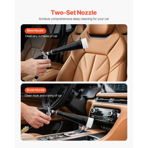 Car cleaning gun 6-9.2 bar high pressure air blow gun 2 nozzles blows dirt | EU