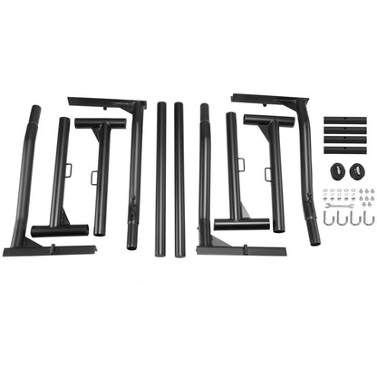 Truck Rack, 46-71 tums utdragbart lastbilsstegeställ, 800 lbs kapacitet Stege Rack för lastbil med icke-borrande J-bultar, Heavy Duty Truck Sängställ för kajak, surfbräda, timmer, stege