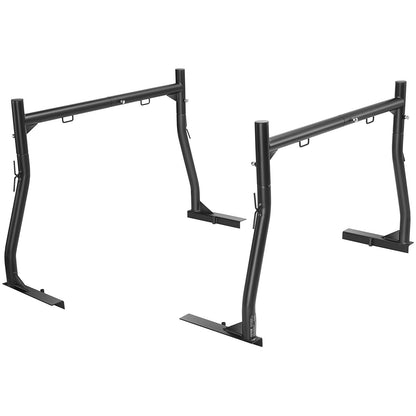 Truck Rack, 46-71 tums utdragbart lastbilsstegeställ, 800 lbs kapacitet Stege Rack för lastbil med icke-borrande J-bultar, Heavy Duty Truck Sängställ för kajak, surfbräda, timmer, stege