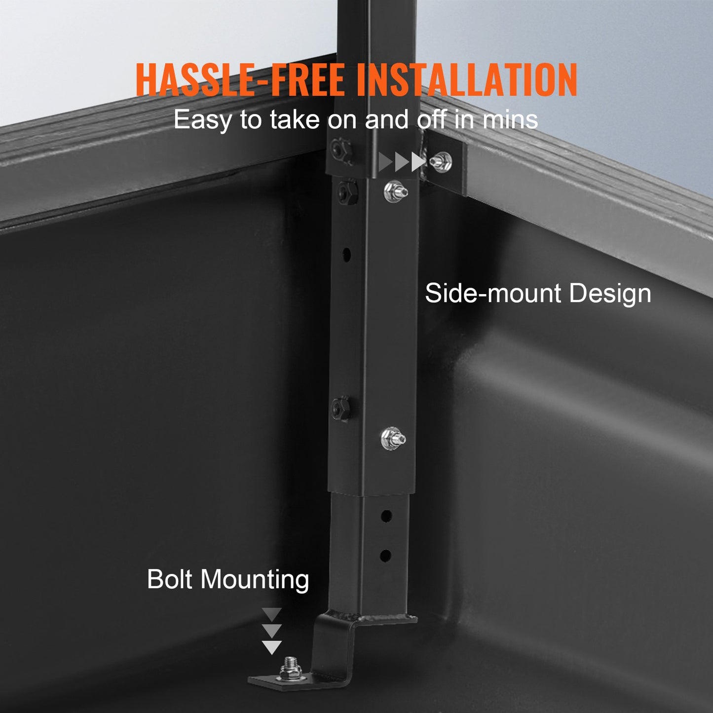 Truck Rack, 19-34 tums utdragbart lastbilsstegeställ, 38,6"-43,6" justerbar höjd, 250 lbs Kapacitet Stålstegeställ för lastbil, Heavy Duty Truck Sängställ för kajak, surfbräda, timmer, stege