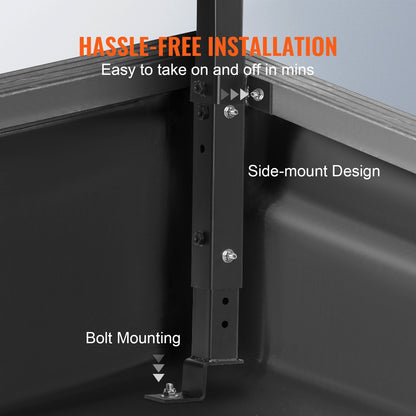 Truck Rack, 19-34 tums utdragbart lastbilsstegeställ, 38,6"-43,6" justerbar höjd, 250 lbs Kapacitet Stålstegeställ för lastbil, Heavy Duty Truck Sängställ för kajak, surfbräda, timmer, stege