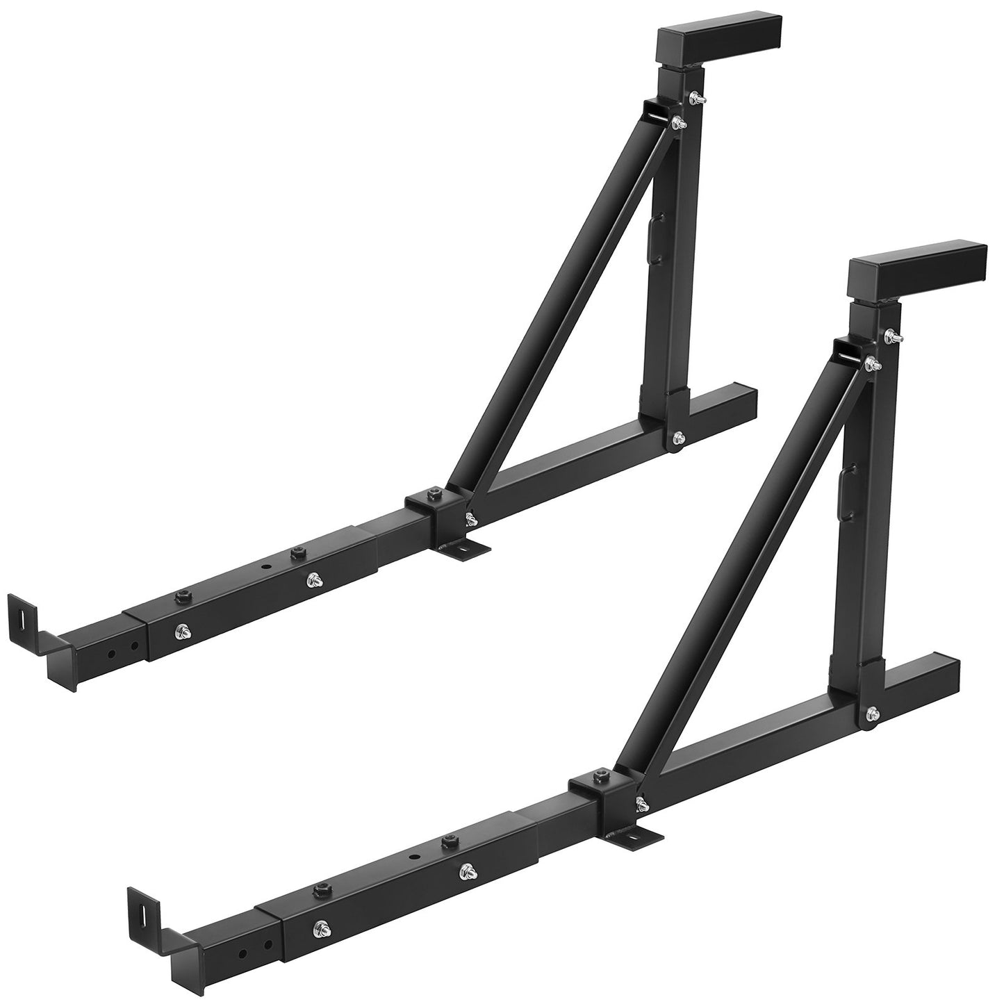 Truck Rack, 19-34 tums utdragbart lastbilsstegeställ, 38,6"-43,6" justerbar höjd, 250 lbs Kapacitet Stålstegeställ för lastbil, Heavy Duty Truck Sängställ för kajak, surfbräda, timmer, stege