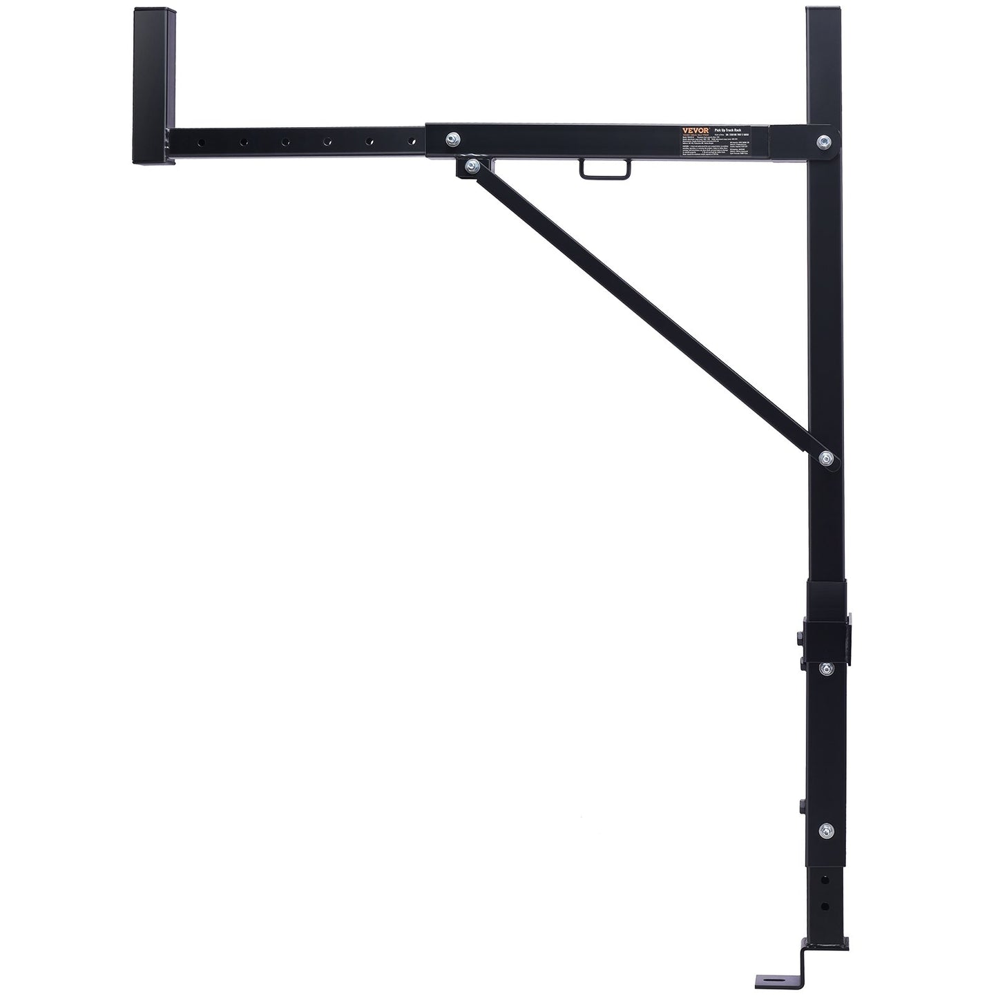 Truck Rack, 19-34 tums utdragbart lastbilsstegeställ, 38,6"-43,6" justerbar höjd, 250 lbs Kapacitet Stålstegeställ för lastbil, Heavy Duty Truck Sängställ för kajak, surfbräda, timmer, stege