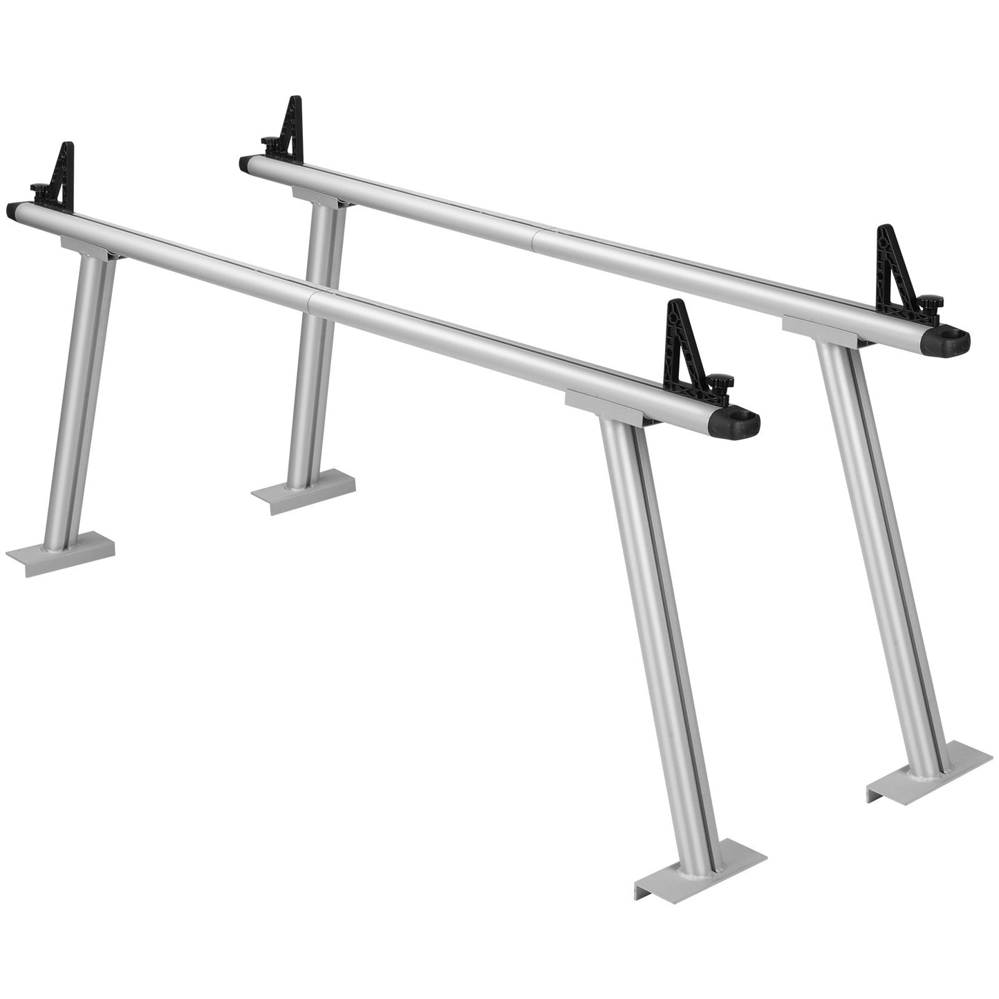 Truck Rack, 800 lbs Kapacitet, 71"x31" Aluminium Steg Rack för lastbil med 8 icke-borrande C-klämmor, Heavy Duty Lastbil Sängställ med två stänger för kajak, surfbräda, timmer, stege