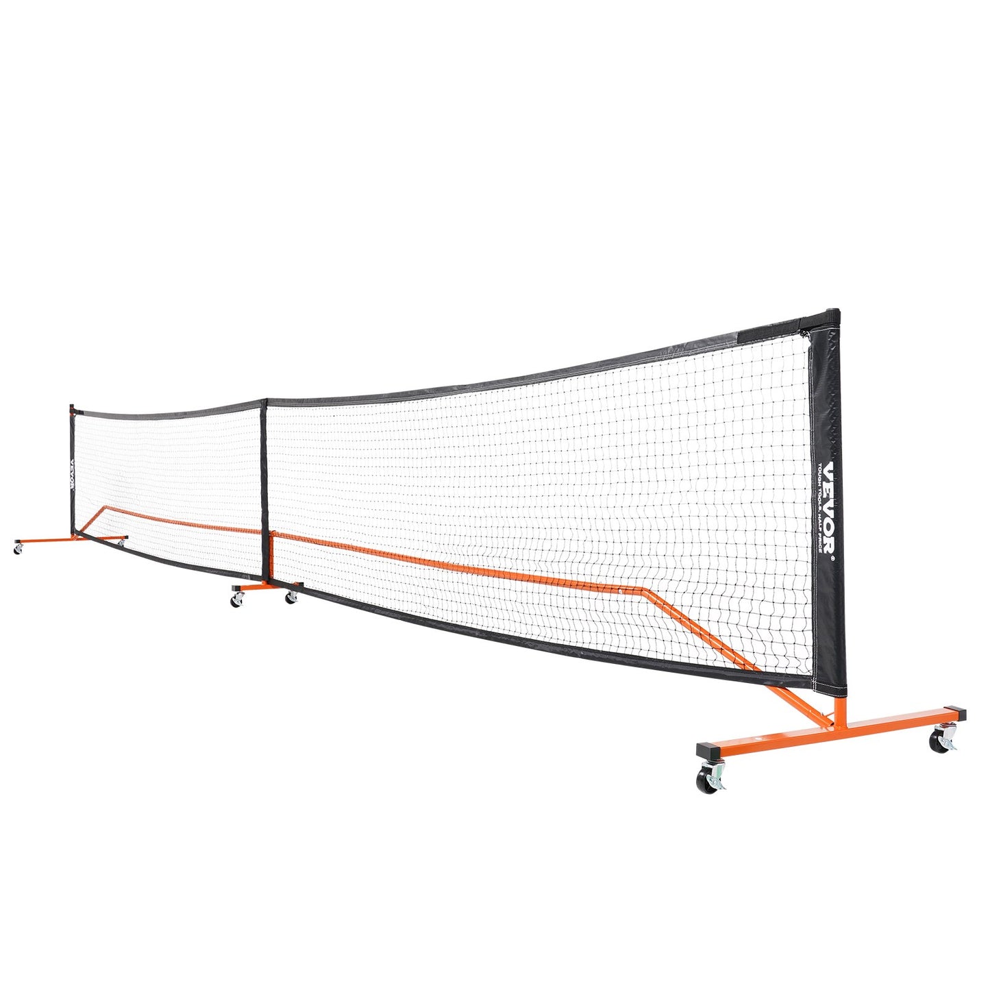 Pickleball-nätset, 22FT-förordningsstorlek bärbart pickleball-system med bärväska, bollar och hjul, väderbeständig stabil metallram och starkt PE-nät, för utomhusuppfart på bakgården