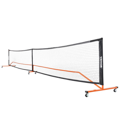 Pickleball-nätset, 22FT-förordningsstorlek bärbart pickleball-system med bärväska, bollar och hjul, väderbeständig stabil metallram och starkt PE-nät, för utomhusuppfart på bakgården
