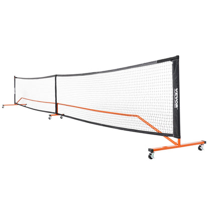 Pickleball Net Set, 22FT Regulation Size, Portable Pickleball System with Bags, Balls, Paddles, Wheels and Court Lines, Weatherproof Metal Frame and PE Netting, for Outdoor Backyard Driveway