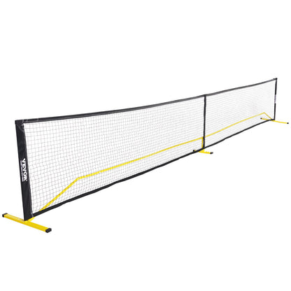 Bärbart Pickleball-nätsystem, 22FT-nät med regleringsstorlek, väderbeständig stabil metallram och starkt PE-nät, Sportnät för utomhusbruk med bärväska, Enkel installation, Lek på bakgårdens uppfart