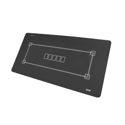 Poker Table Top 70 x 35 Inch Poker Mat 6-8 Players Foldable with Bag Black