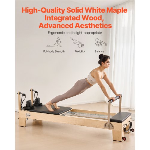 Pilates Reformer Pilates-Maschine aus Holz für das Heim-Fitnessstudio | EU