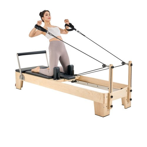 Pilates Reformer Wooden Pilates Machine Home Gym Exercise Equipment | EU