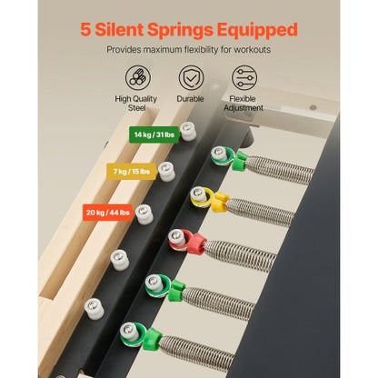 Foldable Pilates Reformer Wooden Pilates Machine for Home Gym | EU