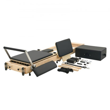 Foldable Pilates Reformer Wooden Pilates Machine for Home Gym | EU