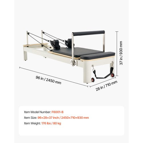 Pilates Reformer Pilatesmaskin Hemmagymutrustning med Motstånd |  EU