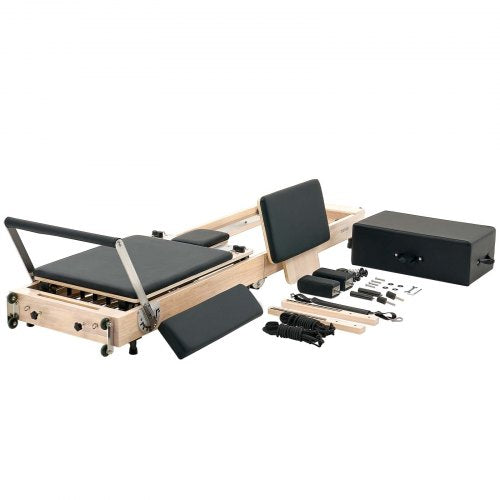 Foldable Pilates Reformer Wooden Pilates Machine Home Gym Equipment | EU