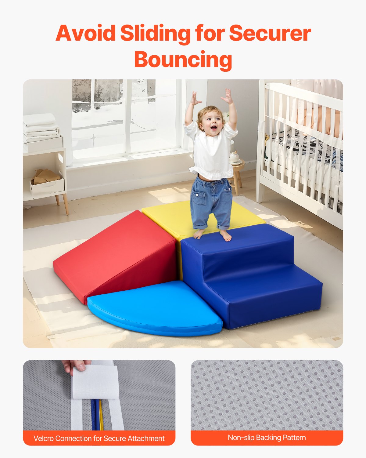 Climbing Toys 4-Piece Foam Climbing Blocks for Toddlers and Preschoolers