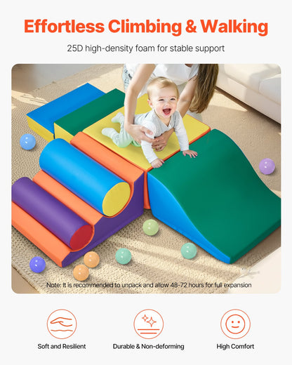 Climbing Toys 7 Pieces Foam Climbing Blocks for Toddlers and Preschoolers