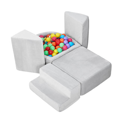 Climbing Toys 5 Pieces Foam Climbing Blocks with Ball Pit for Toddlers