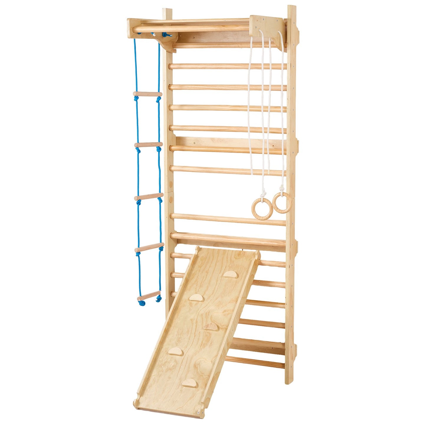 Swedish Ladder Wall Gym 5 in 1 Trä inomhuslekplats klätterleksaker