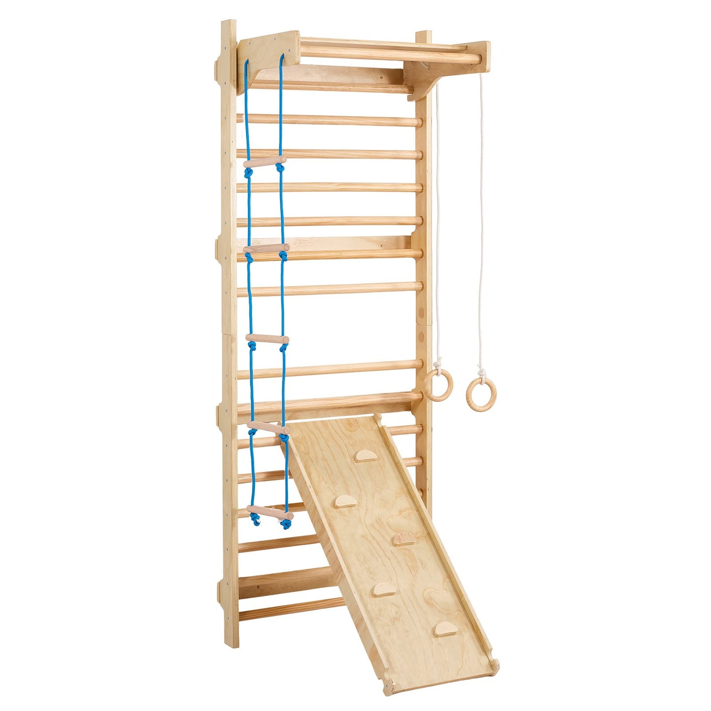 Swedish Ladder Wall Gym 5 in 1 Trä inomhuslekplats klätterleksaker