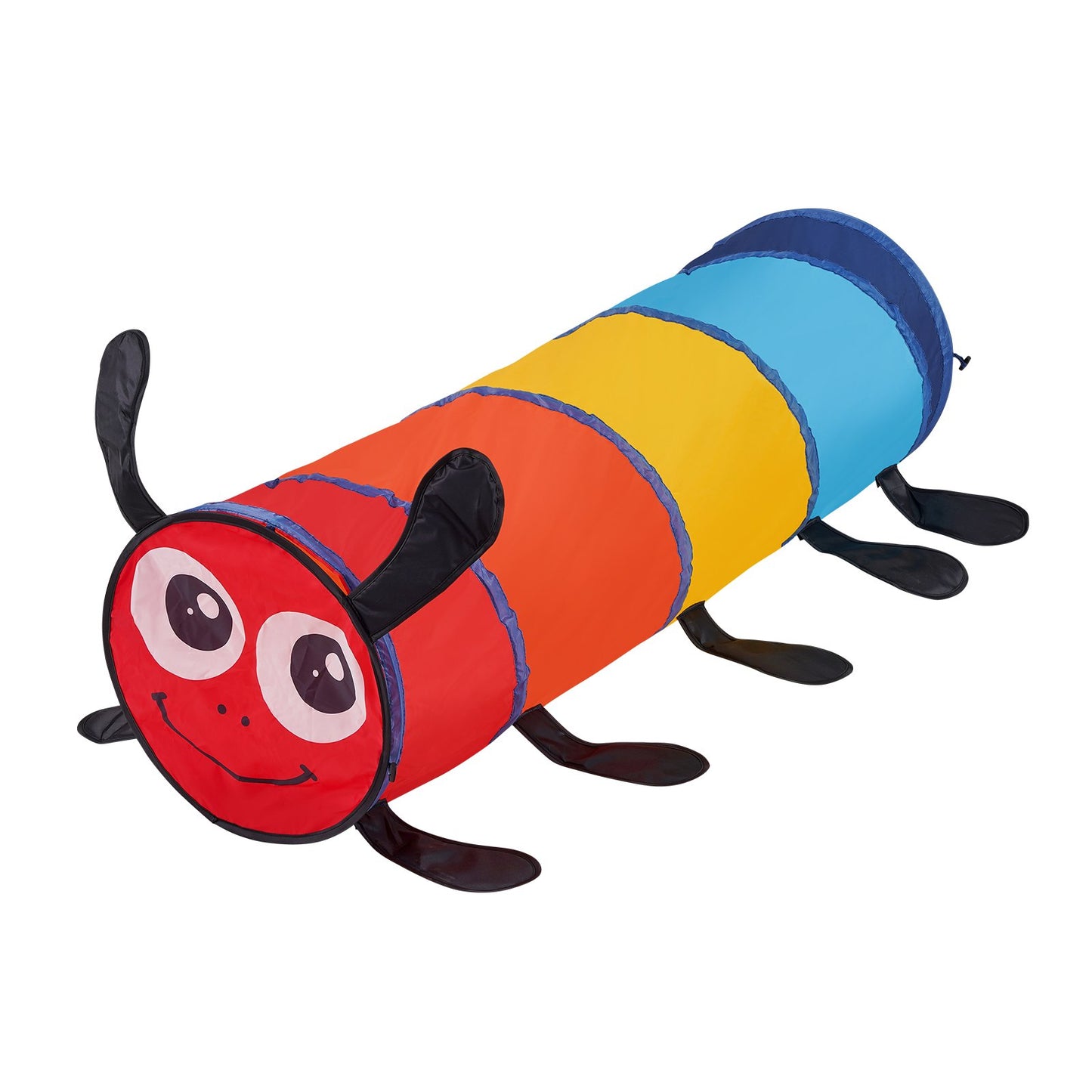 Kids Lektunneltält för småbarn, Färgglad Pop Up Caterpillar Crawl Tunnel-leksak för bebis eller husdjur, hopfällbar present för pojke och flicka Lektunnel inomhus och utomhus, Flerfärgad