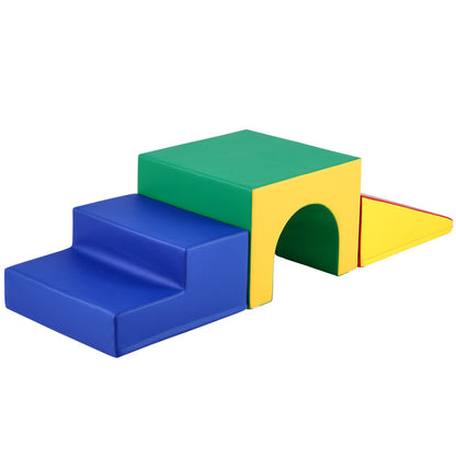 Simple Tunnel Climber, Kleinkinder-Spielset, Schaumstoff-Kletterblöcke für Kleinkinder, Kinder-Tunnellabyrinth mit Treppe und Rampe, Indoor für Kleinkinder und Vorschulkinder, leicht zu reinigen, 3-teilig (sortiert)