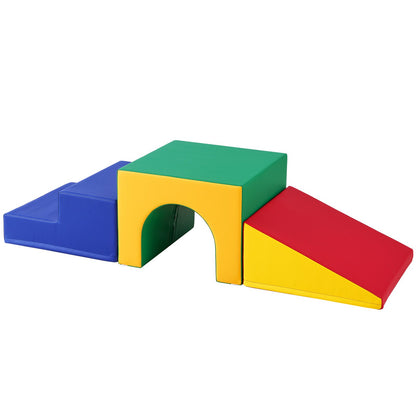 Simple Tunnel Climber, Kleinkinder-Spielset, Schaumstoff-Kletterblöcke für Kleinkinder, Kinder-Tunnellabyrinth mit Treppe und Rampe, Indoor für Kleinkinder und Vorschulkinder, leicht zu reinigen, 3-teilig (sortiert)