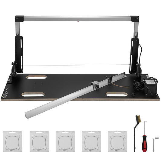 Desktop Frigolit Skärmaskin 42 cm Max. Skärtjocklek Skumskärare 112 cm Max. Klipplängd Varmtrådsskumskärare 0-90° frigolitskärare med sex värmetrådar för skärning av skum Pärlbomull