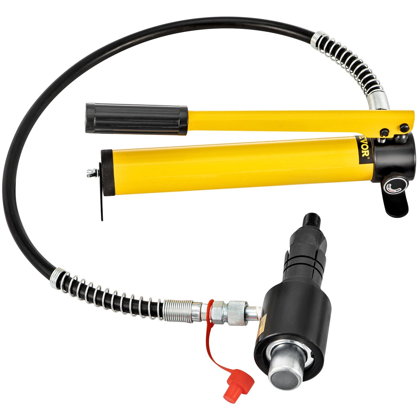 Hydraulisk avgasrörsexpanderare, 1-5/8" till 4-1/4" storlek, 10 T manuell hydraulisk rörsträckare med 4 stansar och 2 förvaringsväskor för koppar, aluminiumrör vid bilreparation