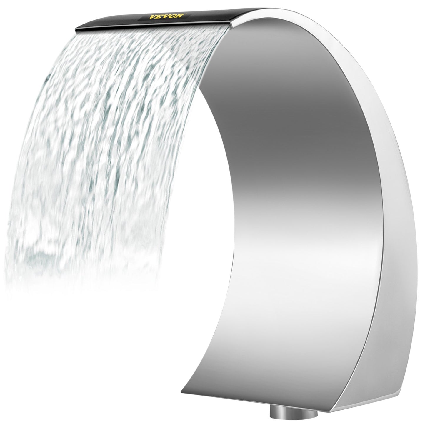 Pool Waterfall Fountain Rostfri stålfontän 15,4\" x 7,9\" x 1,5\" Silver Pool Fountains for Ground Pools Trädgård Utomhus Vattenfall Ren nedstigning Damm Vattenfunktion
