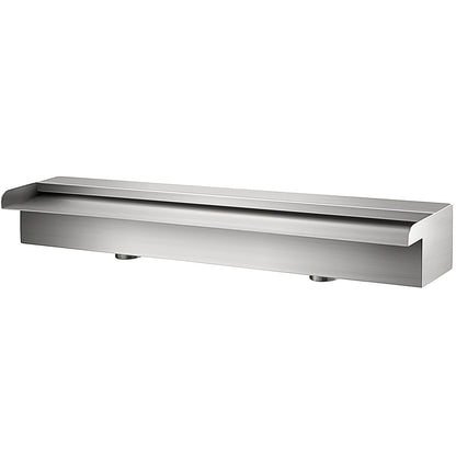 59,1" x 4,5" x 3,1" dekorativ vattenfallsbassängfontän i rostfritt stål för trädgårdsdamm inomhus och utomhus