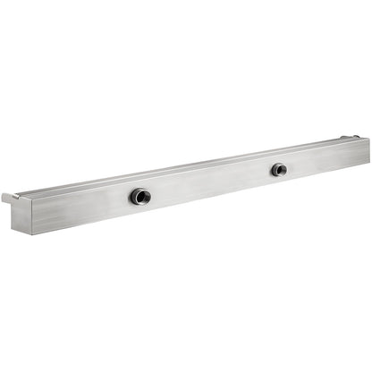 Färgglad LED pool vattenfall spill i rostfritt stål 151x11,5x8 cm
