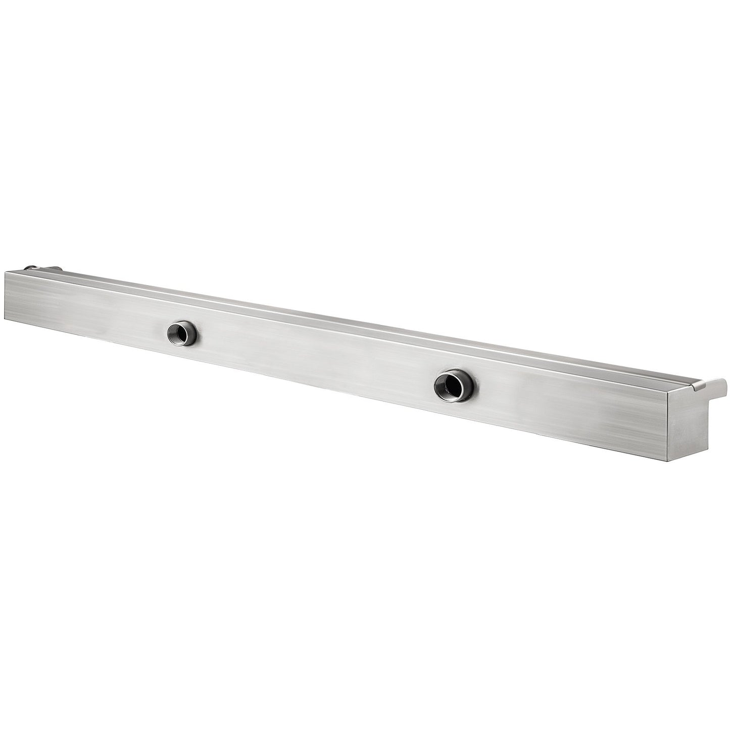 35.4" x 4.5" x 3.1" Stainless Steel Decorative Waterfall Pool Fountain with LED Light for Indoor and Outdoor Garden Pond